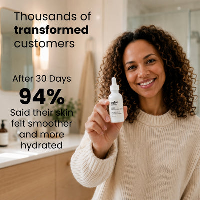 Thousands of transformed customers – 94% said their skin felt smoother and more hydrated after 30 days using Uchè Minerals PDRN Brightening Serum