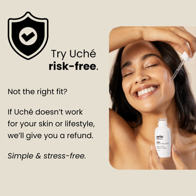 Try Uchè Minerals PDRN Brightening Serum risk-free. If it doesn't work for your skin or lifestyle, get a full refund. Simple and stress-free